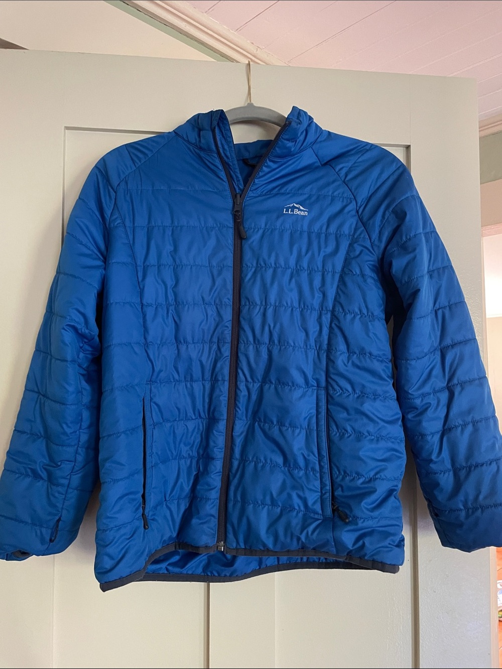 3 in 1!!! L.L. Bean Kids Navy Shell Jacket with Bright Blue Lining. - Picture 6 of 7